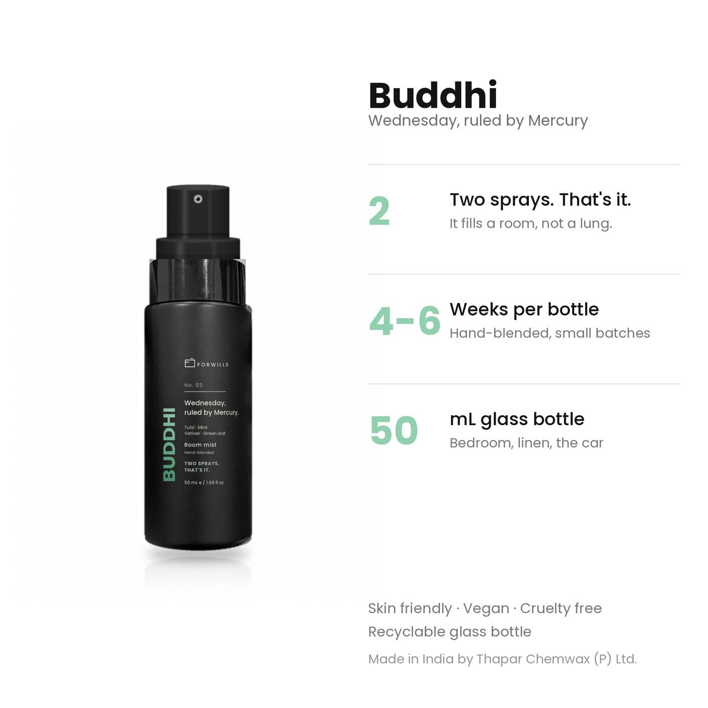 Forwills Buddhi Room Mist 50 ml, view 6