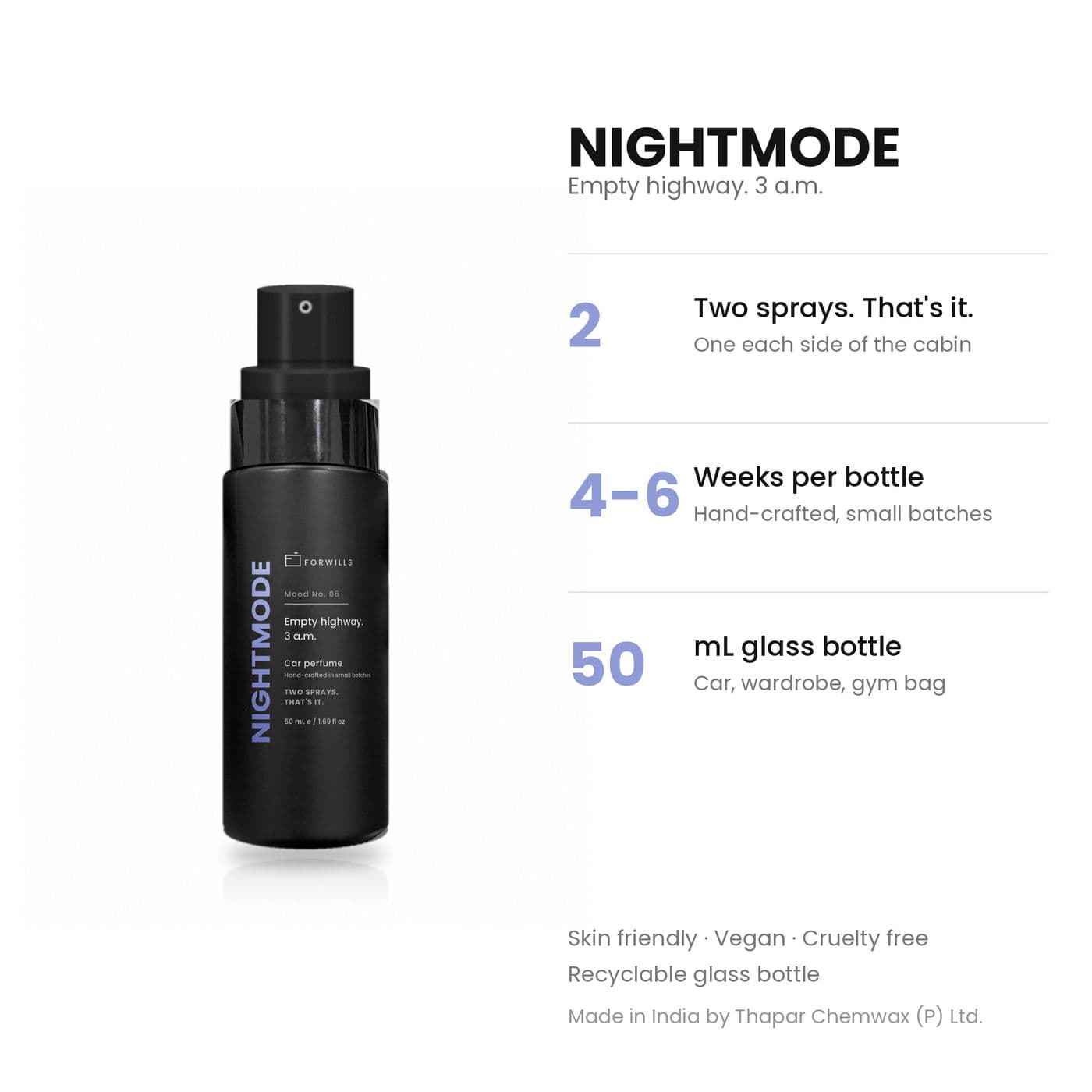 Forwills NIGHTMODE Car Perfume 50 ml, view 6