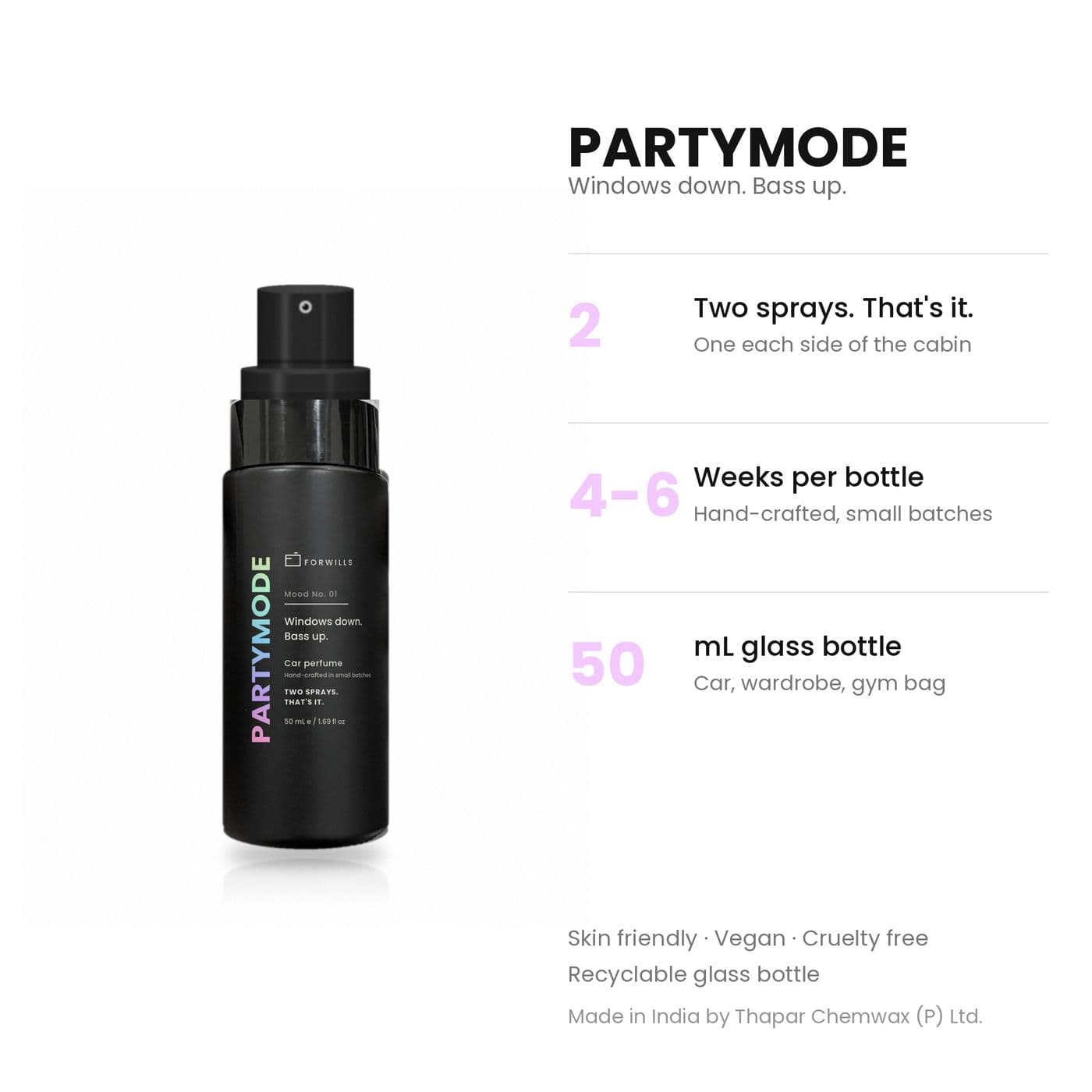 Forwills PARTYMODE Car Perfume 50 ml, view 6