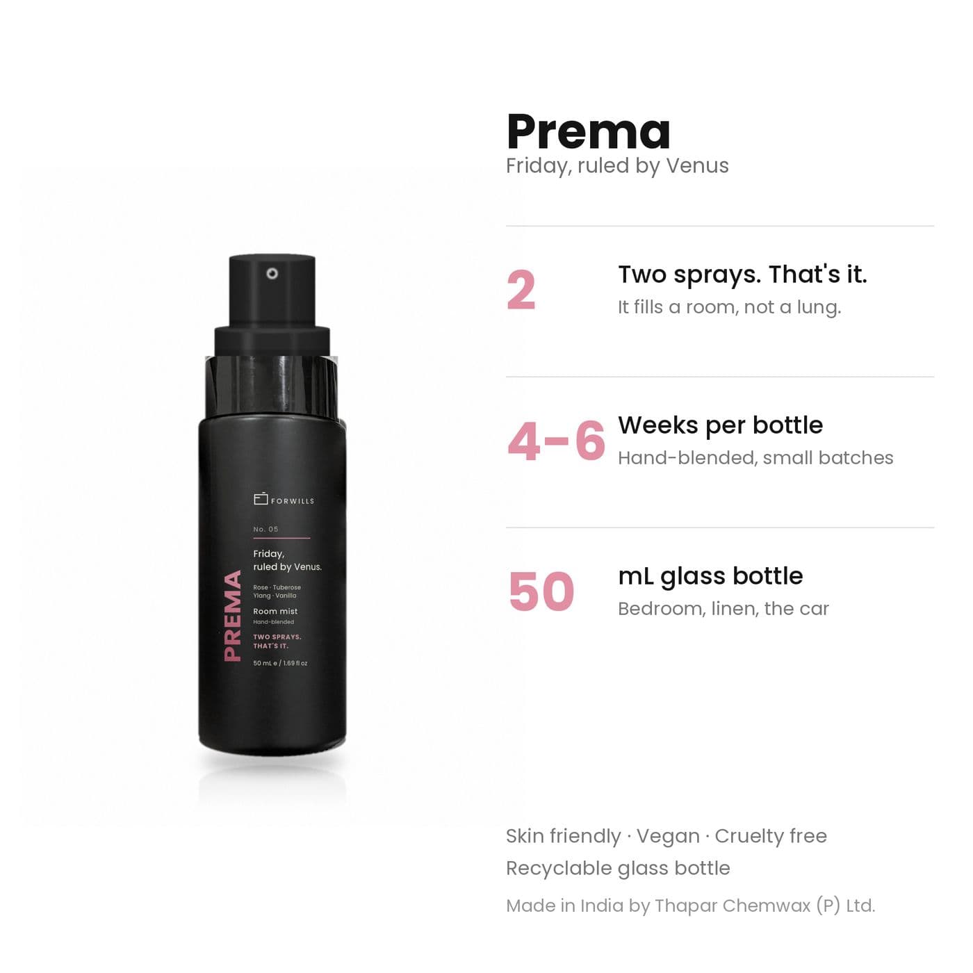 Forwills Prema Room Mist 50 ml, view 6