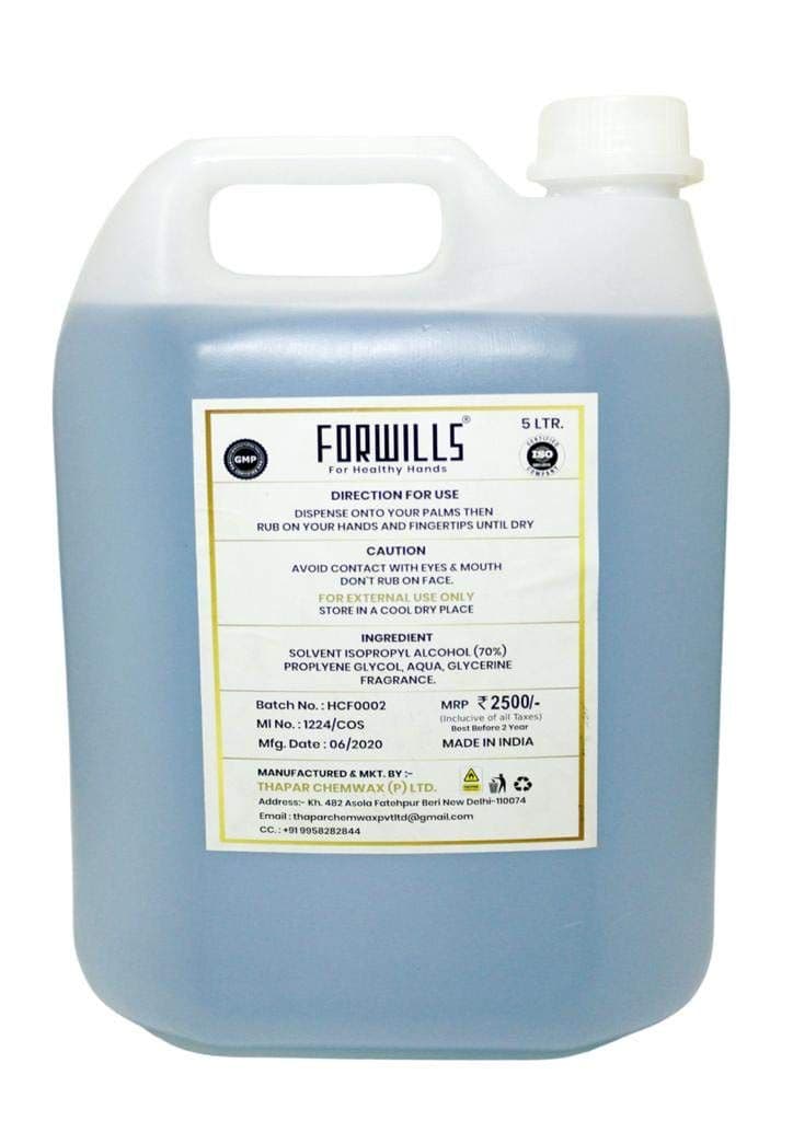 Forwills Forwills Alcohol Based Hand Sanitiser 5 litre, view 2