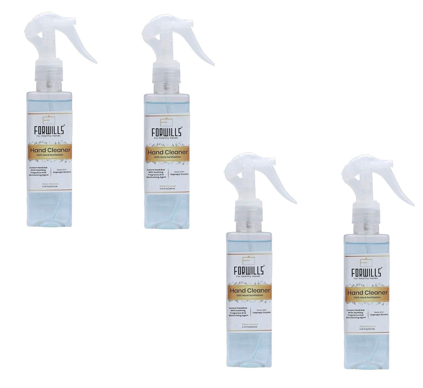 Forwills Forwills Alcohol Based Hand Sanitiser 3 x 200 ml, view 5